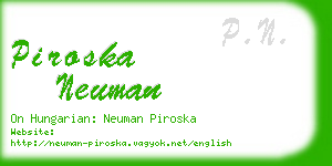 piroska neuman business card
